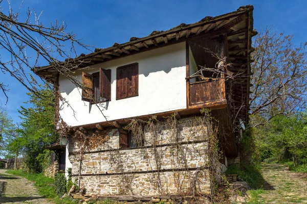 Strada Tipica Vecchie Case Villaggio Storico Bozhentsi Regione Gabrovo Bulgaria — Foto Stock