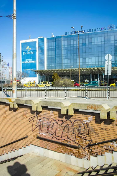 Sofia Bulgarien Ruari 2022 Utsikt Över Centrala Busstationen Staden Sofia — Stockfoto