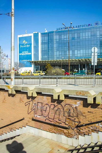 Sofia Bulgarije Februari 2022 Buiten Zicht Het Centraal Busstation Sofia — Stockfoto