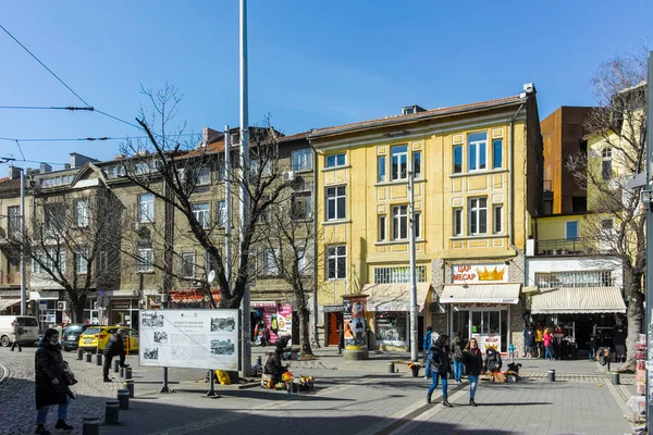 Sofya Bulgaria Şubat 2022 Bulgaristan Sofya Şehir Merkezinde Tipik Sokak — Stok fotoğraf