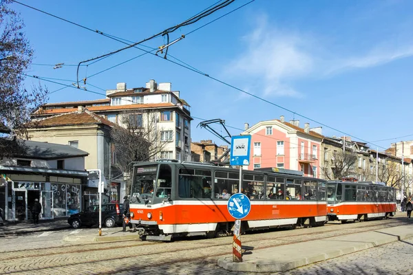 Sofia Bulgaria February 2022 Typical Street Building Center City Sofia — Stock Photo, Image