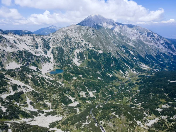 Vista Aérea Incrível Pirin Mountain Perto Vihren Hut Bulgária — Fotografia de Stock