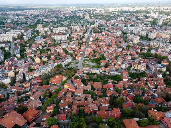 Amazing Aerial Sunset View City Plovdiv Bulgaria — Stock Photo, Image