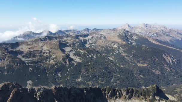 Niesamowity Widok Góry Pirin Pobliżu Szczytu Polezhan Bułgaria — Wideo stockowe