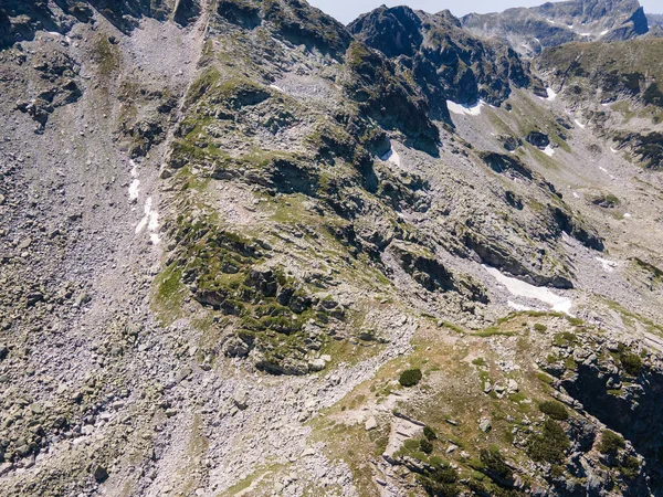 Amazing Aerial View Rila Mountain Scary Lake Bulgaria — Stock Photo, Image