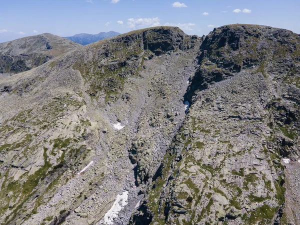 Incredibile Vista Aerea Della Montagna Rila Vicino Lago Spaventoso Bulgaria — Foto Stock