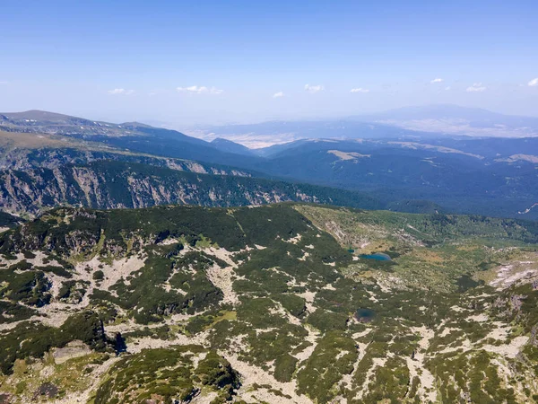 Úžasný Letecký Pohled Horu Rila Poblíž Strašidelného Jezera Bulharsko — Stock fotografie