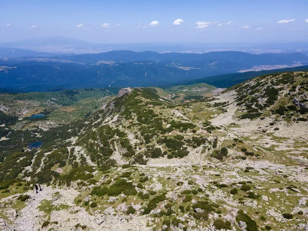 Úžasný Letecký Pohled Horu Rila Poblíž Strašidelného Jezera Bulharsko — Stock fotografie