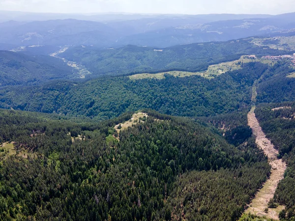 Incroyable Vue Aérienne Région Yundola Entre Rila Montagne Rhodopes Bulgarie — Photo
