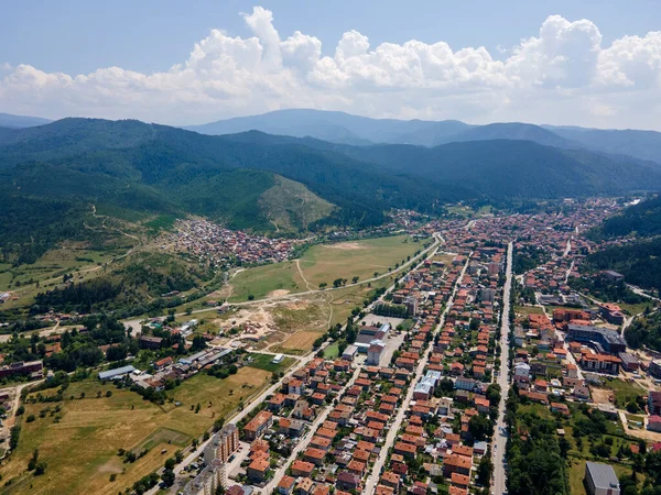 Αεροφωτογραφία Του Διάσημου Θέρετρου Σπα Του Velingrad Περιοχή Pazardzhik Βουλγαρία — Φωτογραφία Αρχείου