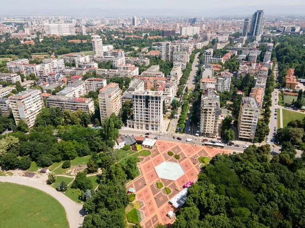 Vista Aérea Surpreendente South Park Cidade Sofia Bulgária — Fotografia de Stock