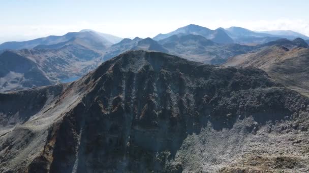Niesamowity Widok Góry Pirin Pobliżu Szczytu Polezhan Bułgaria — Wideo stockowe