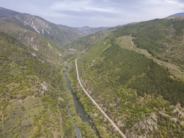 Amazing Aerial View Struma River Passing Kresna Gorge Bulgaria — Foto de Stock