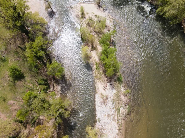 Increíble Vista Aérea Del Río Struma Pasando Por Garganta Kresna — Foto de Stock