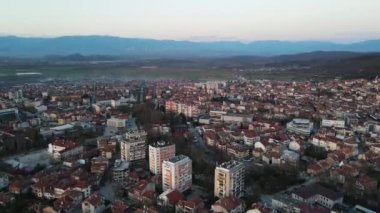 Bulgaristan 'ın Petrich, Blagoevgrad bölgesinin hava manzarası