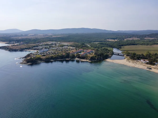 Amazing Aerial View South Beach Town Kiten Burgas Region Bulgaria — Stock Photo, Image