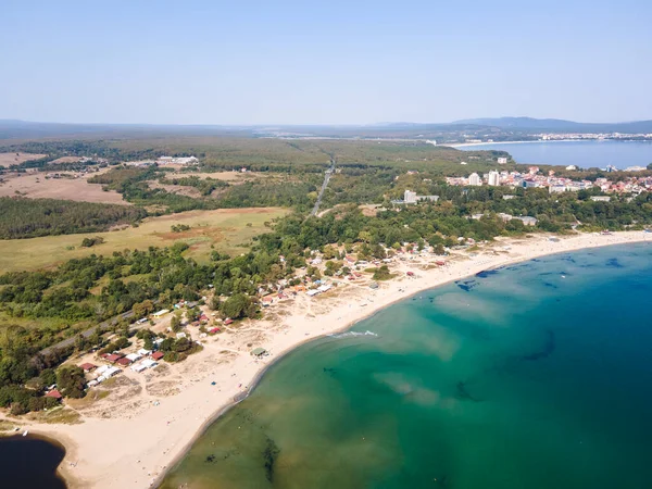 Increíble Vista Aérea Playa Sur Ciudad Kiten Región Burgas Bulgaria — Foto de Stock