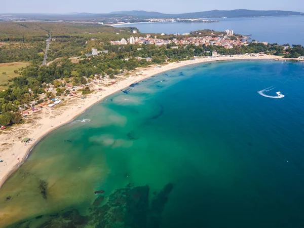 Increíble Vista Aérea Playa Sur Ciudad Kiten Región Burgas Bulgaria — Foto de Stock