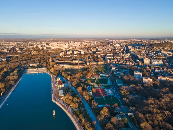 Luftaufnahme Des Ruderortes Der Stadt Plovdiv Bulgarien — Stockfoto