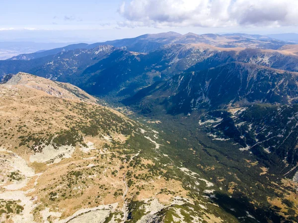 Amazing Aerial View Rila Mountain Musala Peak Bulgaria — Stok Foto