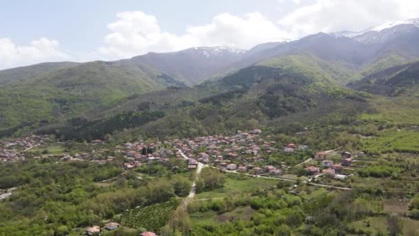 Increíble Vista Aérea Del Valle Petrich Región Blagoevgrad Bulgaria — Vídeos de Stock