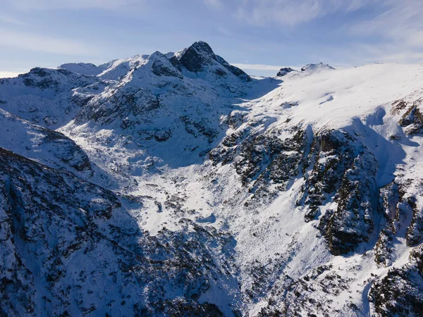 Дивовижний Зимовий Краєвид Рильської Гори Поблизу Вершини Маливіца Болгарія — стокове фото