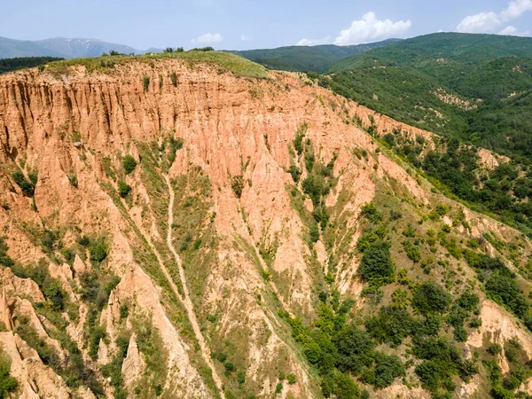 Úžasný Letecký Pohled Skalní Útvar Stob Pyramids Rila Mountain Kyustendil — Stock fotografie