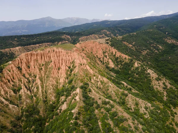 Úžasný Letecký Pohled Skalní Útvar Stob Pyramids Rila Mountain Kyustendil — Stock fotografie