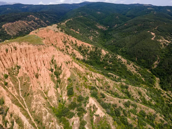 保加利亚Kyustendil地区Rila山Stob金字塔岩层的惊人空中景观 — 图库照片