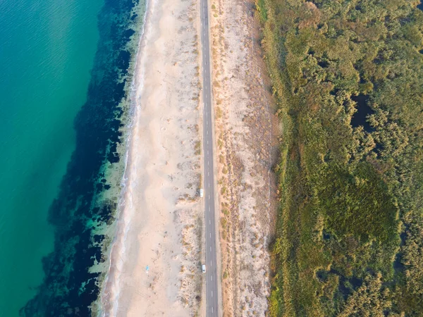 Vista Aérea Praia Motorista Alepu Perto Resort Dyuni Região Burgas — Fotografia de Stock