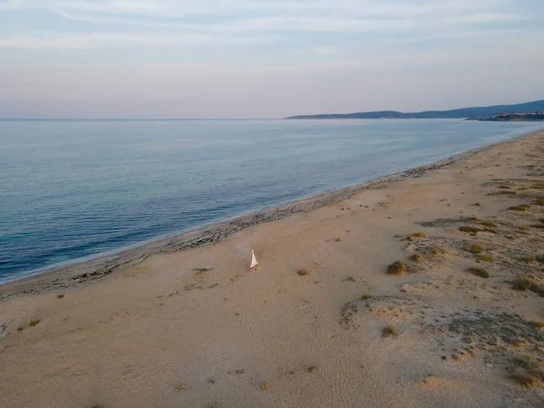 Повітряний Вид Пляж Водія Алепу Поблизу Курорту Дюні Бургаська Область — стокове фото