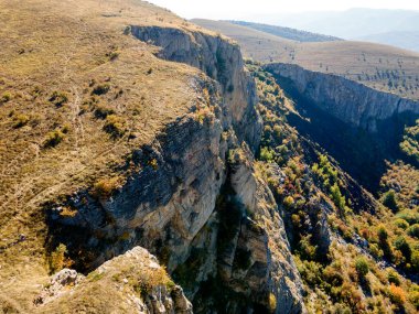 Bulgaristan 'ın Ponor Dağı, Balkan Dağları' ndaki Kaya oluşum Stolo 'sunun hava manzarası