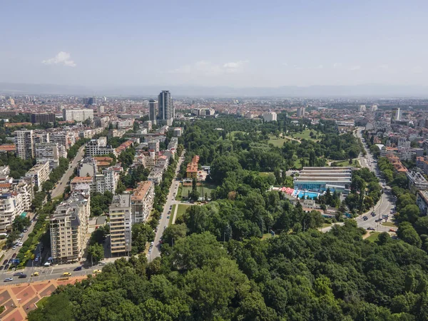 Vista Aérea Surpreendente South Park Cidade Sofia Bulgária — Fotografia de Stock