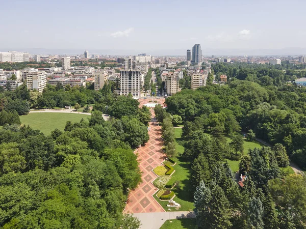 Vista Aérea Surpreendente South Park Cidade Sofia Bulgária — Fotografia de Stock