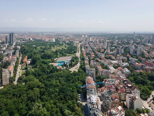 Vista Aérea Surpreendente South Park Cidade Sofia Bulgária — Fotografia de Stock