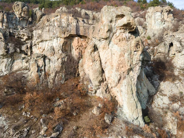 Vista Aérea Dazhdovnitsa Antigo Santuário Trácio Nas Montanhas Rhodope Região — Fotografia de Stock