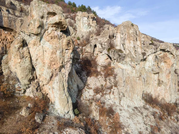 Вид Повітря Даждовниця Стародавнє Фракійське Святилище Родопських Горах Карджалі Болгарія — стокове фото