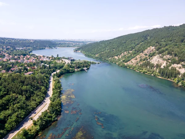 Letni Widok Jezioro Pancharevo Obwód Sofijski Bułgaria — Zdjęcie stockowe
