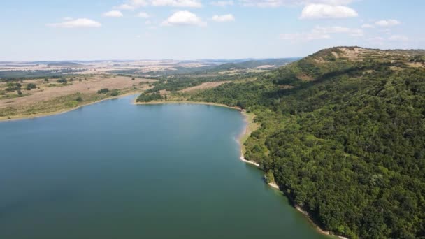 Aerial View Krapets Reservoir Lovech Region Bulgaria — Stock Video