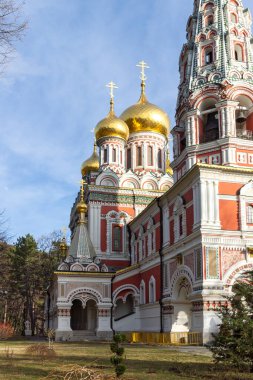 Bulgaristan 'ın Stara Zagora bölgesindeki Shipka kasabasındaki Rus kilisesi olarak bilinen Shipka Manastırı Kutsal Doğuş