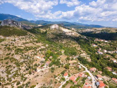 Amazing Aerial view of Ilindentsi Village, Blagoevgrad region, Bulgaria