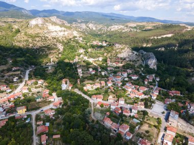 Amazing Aerial view of Ilindentsi Village, Blagoevgrad region, Bulgaria