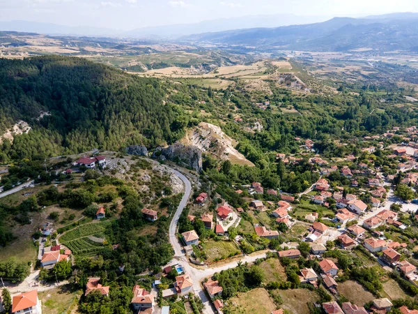 Csodálatos Légi Kilátás Ilindentsi Village Blagoevgrad Régió Bulgária — Stock Fotó