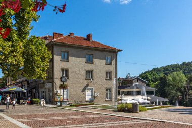 TROYAN, BULGARIA - 31 Ağustos 2021: Bulgaristan 'ın Troyan, Lovech bölgesinin inanılmaz manzarası