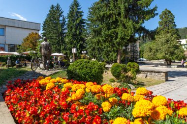 TROYAN, BULGARIA - 31 Ağustos 2021: Bulgaristan 'ın Troyan, Lovech bölgesinin inanılmaz manzarası