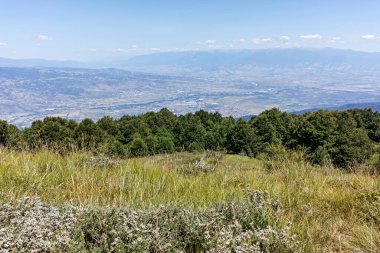 Bulgaristan 'ın Blagoevgrad bölgesindeki Belasitsa Dağı' nın şaşırtıcı yaz manzarası