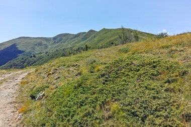 Bulgaristan 'ın Blagoevgrad bölgesindeki Belasitsa Dağı' nın şaşırtıcı yaz manzarası