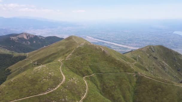 Vista Aérea Montanha Belasitsa Perto Pico Kongur Região Blagoevgrad Bulgária — Vídeo de Stock