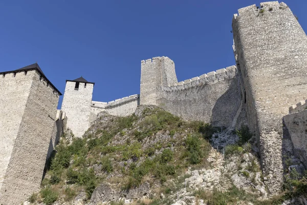 Golubac Serbia August 2019 Golubac Fortress Medieval Fortified Town Coast — Stockfoto