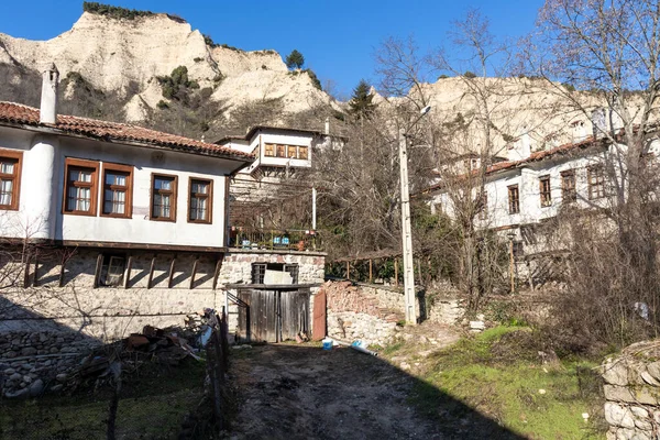 Melnik Bulgaria December 2019 Typical Street Old Houses Town Melnik — Stock Photo, Image